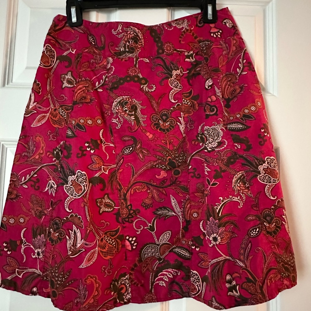 Ann Taylor Floral Pink Skirt